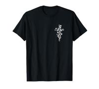 Croix Florale chrétienne Foi Simple Ligne Art Symbole Christ T-Shirt