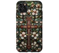 Croix Florale de Printemps pour Paques et la Foi Coque pour iPhone 11 Pro Max