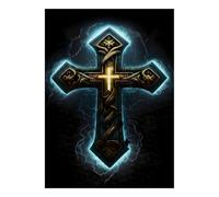 Croix Foudre Métal 1000pcs Mini Puzzle pour Famille Difficile | 52x38cm Carton Décor Salon Structure Durable Cadeau Anniversaire Soulagement Anxiété