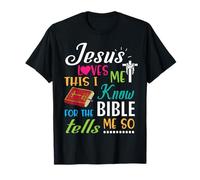 Croix Jésus m'aime, je le sais car la Bible me le dit T-Shirt
