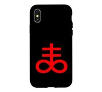Croix Léviathan soufre Noir Symbole Occulte Magique satanique Coque pour iPhone X/XS