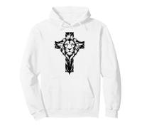 Croix Lion de Juda Culte Spirituel chrétien Religieux Sweat à Capuche