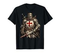 Croix médiévale des Templiers en Aspect Vieilli T-Shirt