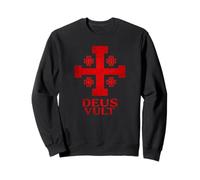 Croix médiévale Deus Vult - Devise Latine croisades chrétiennes Sweatshirt