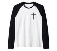 Croix Minimaliste catholique Noire Manche Raglan