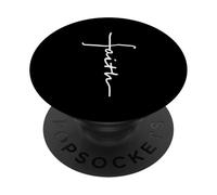 Croix Minimaliste de Foi, Design inspirant Une Ligne PopSockets PopGrip Adhésif