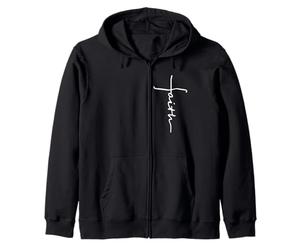 Croix Minimaliste de Foi, Design inspirant Une Ligne Sweat à Capuche