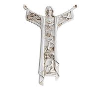 Croix murale de la Cène du Christ Ressuscité - Décoration à suspendre pour première communion, première communion
