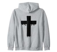 Croix Noire Kawaii Drippy Cross, Gurokaw Pastel Gothique esthétique Sweat à Capuche