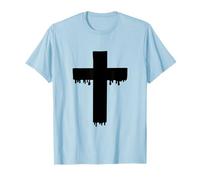 Croix Noire Kawaii Drippy Cross, Gurokaw Pastel Gothique esthétique T-Shirt