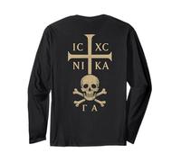 Croix orthodoxe avec crâne d'Adam Manche Longue
