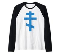 Croix orthodoxe chrétienne Orientale Dieu Foi Hommes garçons Manche Raglan