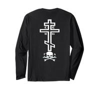 Croix orthodoxe Orientale avec crâne d'Adam Manche Longue