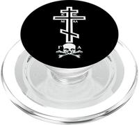Croix orthodoxe Orientale avec crâne d'Adam PopSockets PopGrip pour MagSafe