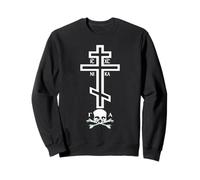 Croix orthodoxe Orientale avec crâne d'Adam Sweatshirt