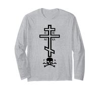 Croix orthodoxe Orientale avec crâne Manche Longue