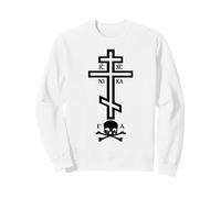 Croix orthodoxe Orientale avec crâne Sweatshirt