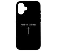 Croix pardonnée et Libre - Religieux chrétien Minimaliste Coque pour iPhone 16