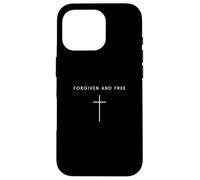 Croix pardonnée et Libre - Religieux chrétien Minimaliste Coque pour iPhone 16 Pro