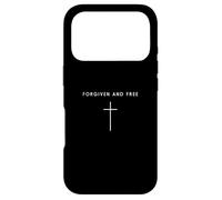 Croix pardonnée et Libre - Religieux chrétien Minimaliste Coque pour iPhone 17 Pro