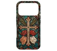 Croix Printemps Roses Papillon Pâques Foi Chrétienne Coque pour iPhone 17 Pro