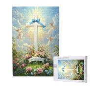Croix Puzzle Ange 5000 Pièces Adultes, DIY Puzzles Classiques Art avec Boîte d'emballage et Photos de Référence, Relaxation/Soulagement du Stress/Jeux Amusants, Creatif Cadeau pour Femme M-1345