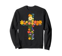 Croix Religieuse Chrétienne Jésus-Christ Foi Et Adoration Sweatshirt