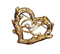 Croix romantiques et broche en forme de cœur en alliage de cuivre plaqué or, bijoux à la mode pour un usage quotidien, croix dorée minimaliste, broche d ' amour