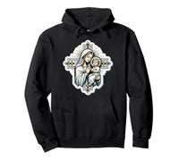 Croix Sainte Marie avec Bébé Jésus Christ Santa Maria Croix Panagia Sweat à Capuche