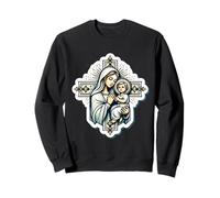 Croix Sainte Marie avec Bébé Jésus Christ Santa Maria Croix Panagia Sweatshirt