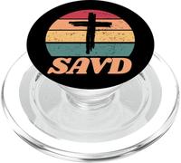Croix sauvée Bible rétro Foi chrétienne Jésus Savd PopSockets PopGrip pour MagSafe