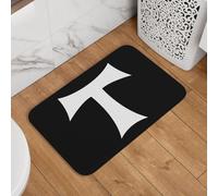 Croix Tau Paillasson D'Entree Antidérapant Tapis De Douche Absorbant Tapis De Bain pour Salon Porte Cuisine 40X60Cm