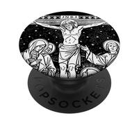Croix Traditionnelle catholique missale Roman de Jésus Crucifixion PopSockets PopGrip Adhésif
