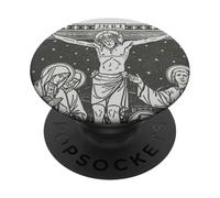 Croix Traditionnelle catholique missale Roman de Jésus Crucifixion PopSockets PopGrip Adhésif