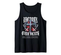 Croix Victory Over Death Gothic Y2K Streetwear Verse biblique Débardeur