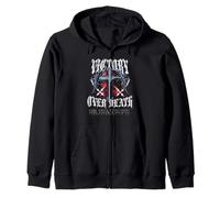 Croix Victory Over Death Gothic Y2K Streetwear Verse biblique Sweat à Capuche