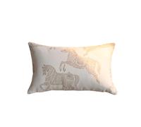Croker Horse Housse de coussin 30,5 x 50,8 cm - Cheval blanc - Housse de coussin brodée jacquard pour salon, chambre à coucher