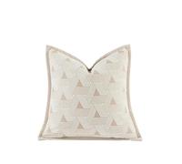 Croker Horse Housses de coussin décoratives de 50,8 x 50,8 cm, motif triangulaire avec bande de bord, broderie jacquard jacquard de style moderne pour canapé, lit, salon, chambre à coucher