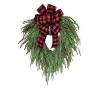 Crôle pour La Porte D'entrée - 40x60cm Couronnes De Noël Artificielles | Garlandais D'aiguille en Pin Réaliste Saisonnière avec Design d'arc, Couronne De Porte De Noël | Ferme, Porche De, Ma
