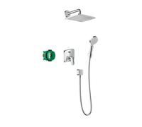Crometta E ensemble de douche à encastrer avec mitigeur monocommande, vendu avec corps d'encastrement, chrome (27957000)