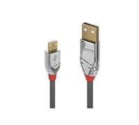 LINDY Câble USB USB 2.0 USB-A mâle, USB-Micro-B mâle 0.50 m gris 36650