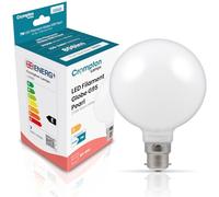 Crompton Lamps Ampoule globe LED G95 7 W BC-B22d à baïonnette | Grande ampoule à baïonnette 95 mm | Équivalent blanc chaud 60 W | Ampoule à intensité variable | Ampoules à économie d'énergie pour