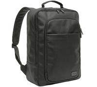 Crone Tokyo Sac à dos en cuir véritable de qualité supérieure pour ordinateur portable - Pour le travail et les voyages, noir mat, Mittelgroße, Rucksack