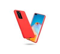 Crong Color Cover - Coque Flexible pour Huawei P40 Pro (Rouge)