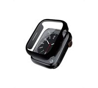 Crong Coque de Protection Hybride avec Film de Protection d'écran en Verre Compatible avec Apple Watch 41 mm - Noir