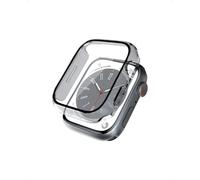 Crong Coque de Protection Hybride avec Film de Protection d'écran en Verre Compatible avec Apple Watch 45 mm - Transparent