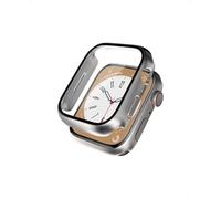 Crong Coque de Protection Hybride avec Film de Protection d'écran en Verre Compatible avec Apple Watch 40 mm Argenté