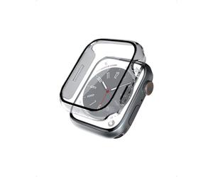 Crong Coque de Protection Hybride avec Film de Protection d'écran en Verre Compatible avec Apple Watch 44 mm, Transparent
