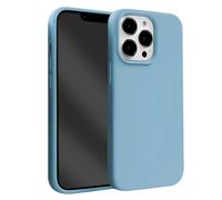 Crong Coque en Silicone Liquide pour iPhone 13 Pro Max Anti-Choc Flexible Bleu