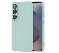 Crong Coque en Silicone Liquide pour Samsung Galaxy S25 Anti-Choc Flexible Vert